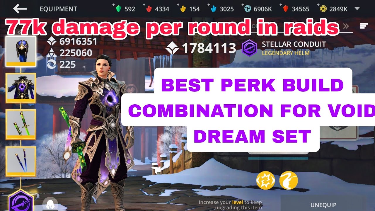 Best Perk build combination for Void dream Set + Damage test of Void dream set