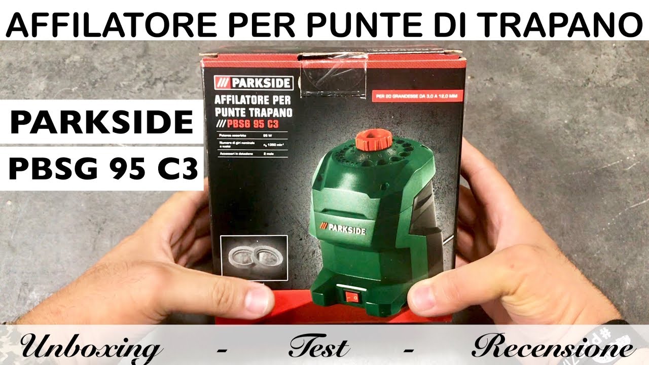 AFFILATORE per punte di trapano PARKSIDE. Lidl. PBSG 95 C3. Recensione Affilatore HSS. FAI DA TE