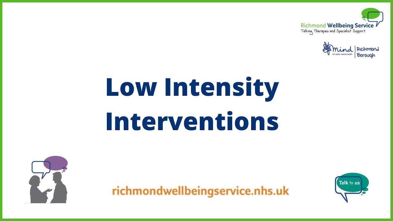 Низкоинтенсивные вмешательства – Richmond Wellbeing Service