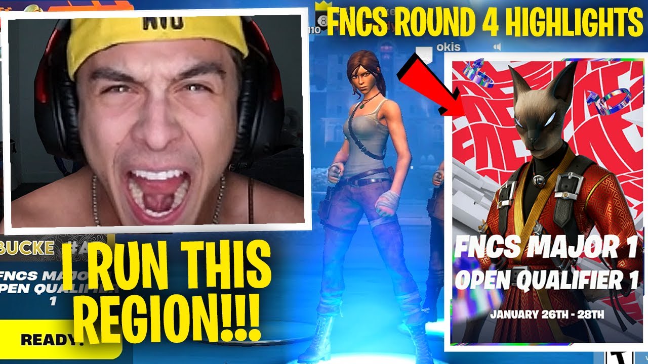 OKIS CRASHED 3 TIMES!?!? - BuckeFPS & Okis Round 4 | FNCS Open Qualifiers 1