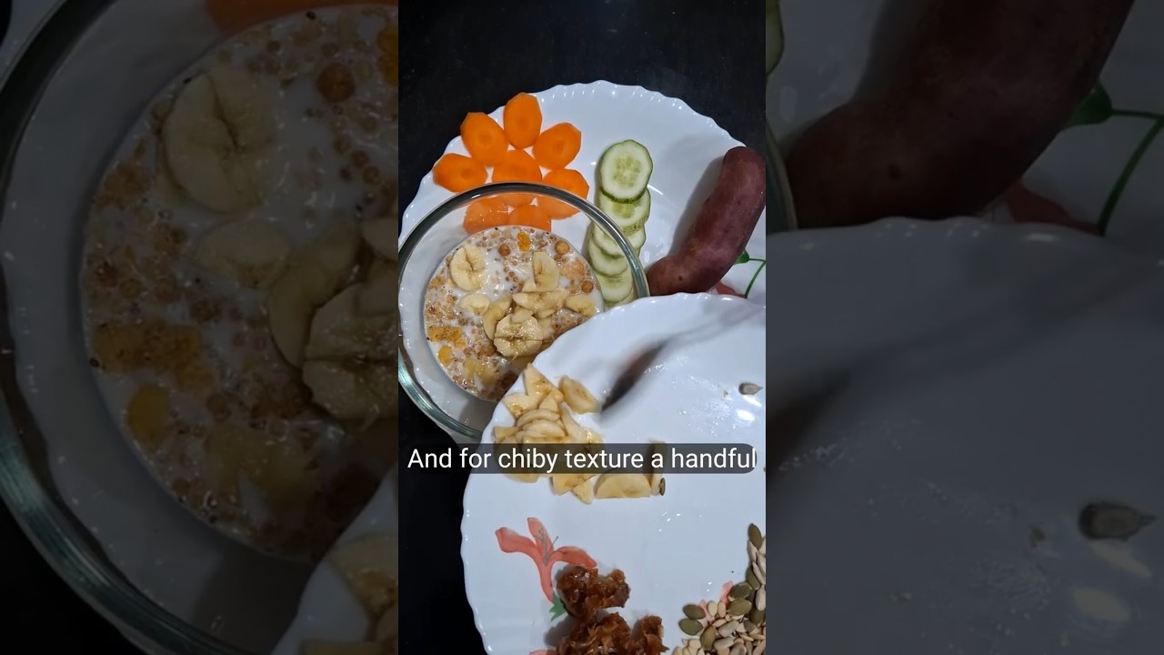 Stop Eating Boring Oats! Try This Sweet Potato, Chunchy Muesli Mix with carrot cucumbers 😱