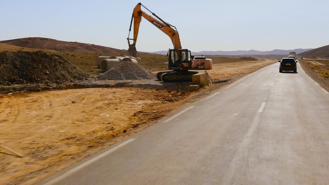 تابعو آخر أشغال ربط مدينة تيسمسيلت بالطريق السيار شمال جنوب على مستوى قصر البخاري NW TISSEMSILTROADS
