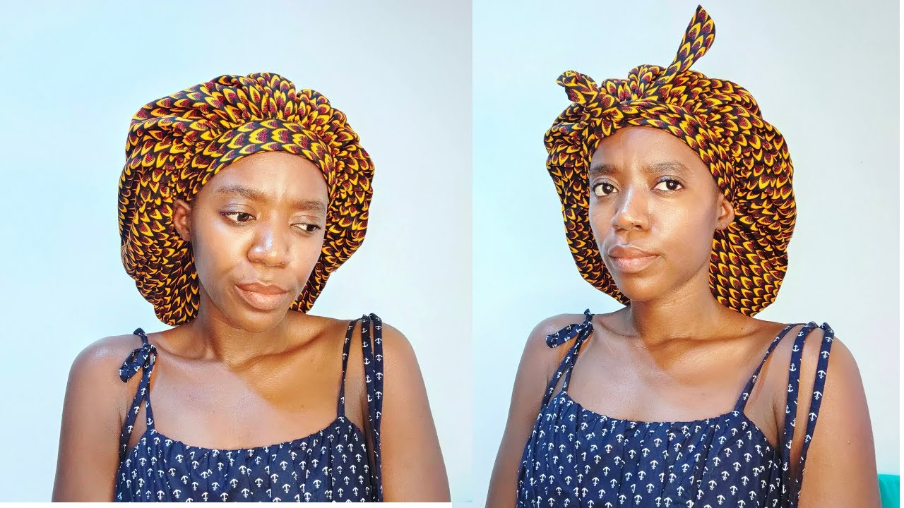 How To  Make A Bonnet Without Elastic / HOW TO MAKE A SATIN BONNET