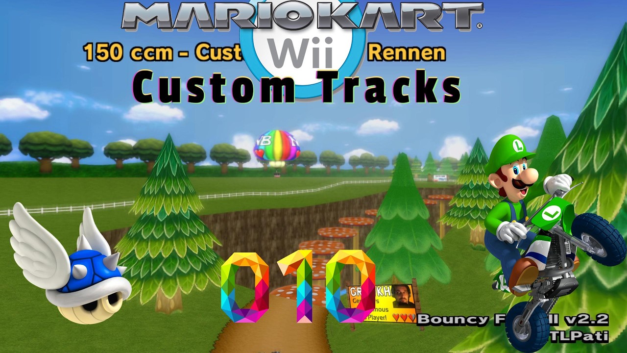 Let´s Play Mario Kart Wii Custom Tracks (010)🔧🏁Blauer Stachi Panzer-Cup mit Luigi