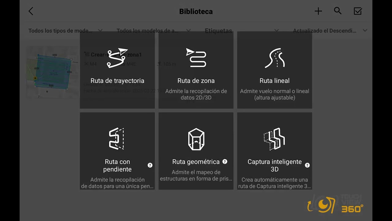 Matrice 4E, ejemplo de vuelo en 2D para crear ruta en 3D