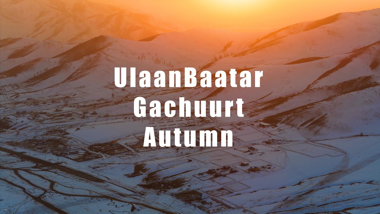 UlaanBaatar | Gachuurt | Drone Flying | Mongolia | Autumn | Snow | 4K
