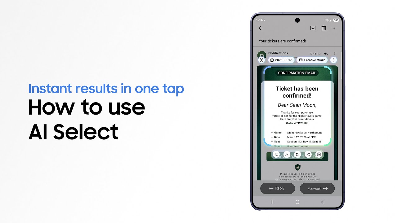 How to use AI Select | Galaxy AI | Galaxy S26 Series | Samsung