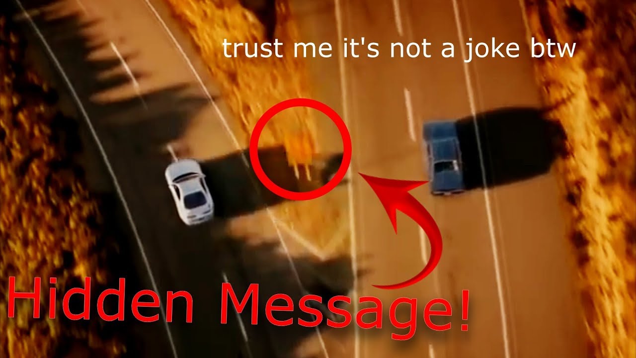 Hidden Message In Fast and Furious 7 ending scene