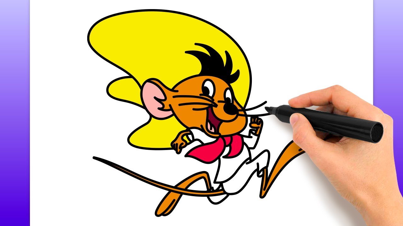 Cómo Dibujar A Speedy Gonzales (Tutorial De Dibujo Fácil)