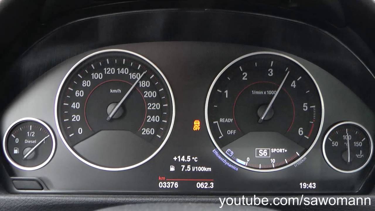 2016 BMW 330d F30 258 HP 0-100 km/h & 0-100 mph Acceleration