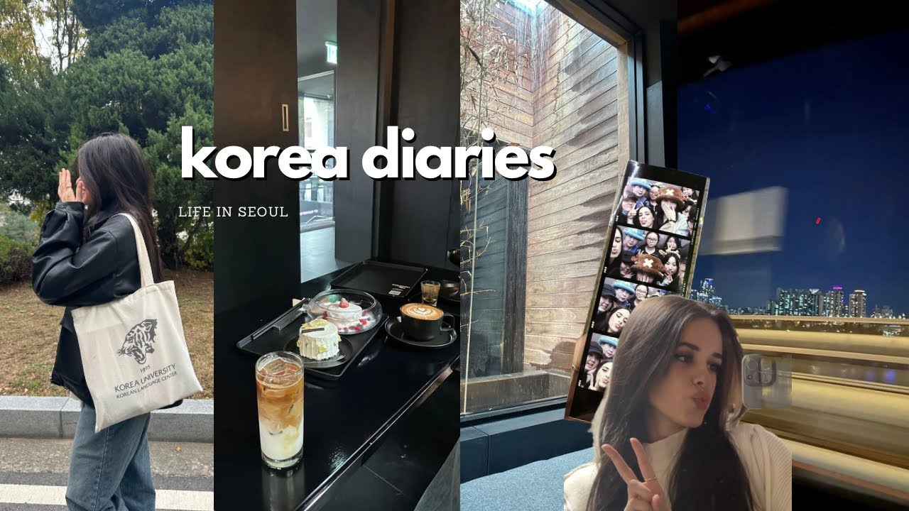 KOREA VLOG💌: kbbq, han river, Itaewon, class dinner, cute cafes, noraebang