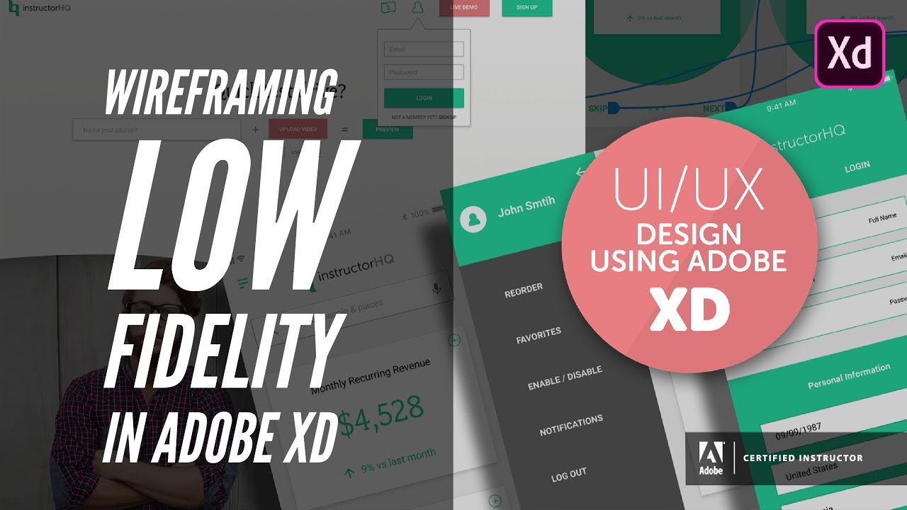 Wireframing low fidelity in Adobe XD - UI/UX & Web Design using Adobe XD [5/42]