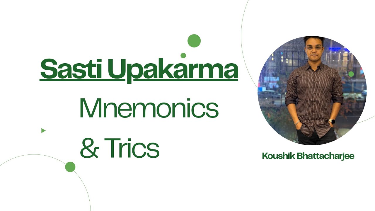 Sasti Upakarma tricks to remember || SHALYA TANTRA 