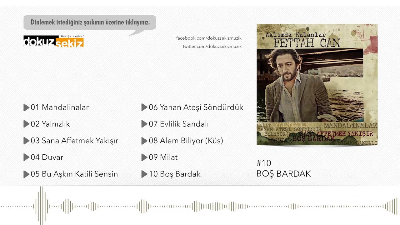 Fettah Can - Boş Bardak (Official Audio)