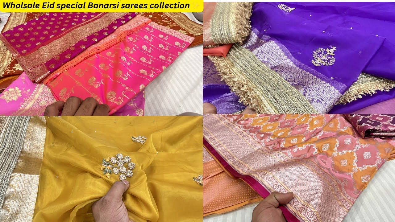 Wholsale orignal Banarsi organza kota handwork and tissue handwork and Banarsi katan silk sarees ✨