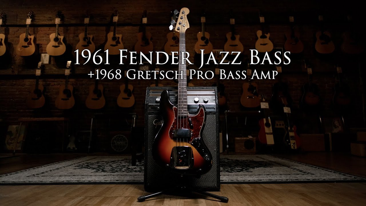 1961 Fender Jazz Bass and 1968 Gretsch Pro Bass Amp
