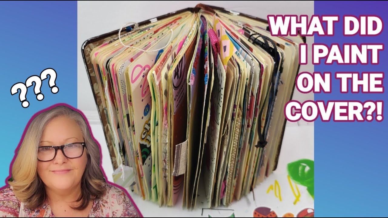 What Did I Paint on the Cover??! (of my Glue Book) @treasureonpaper