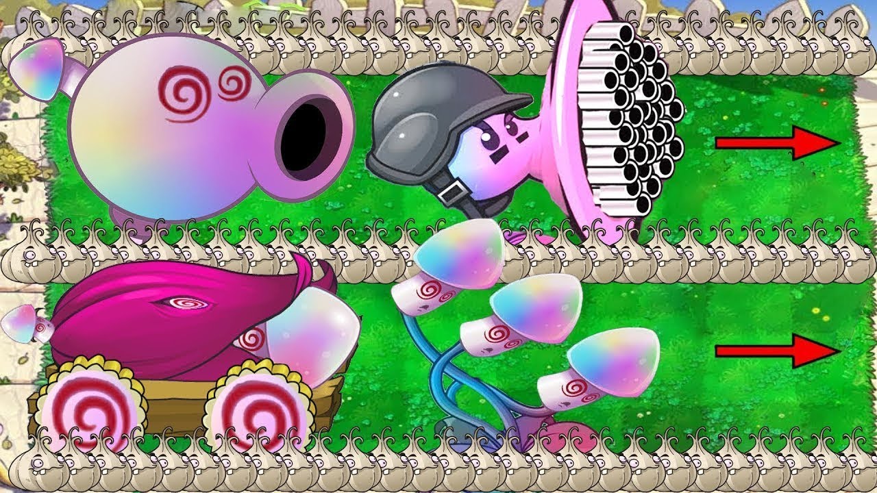 Hypno Peashooter X Hypno Gatling X Hypno Plants vs Dr.Zomboss vs Gargantuar - Plants vs Zombies Hack