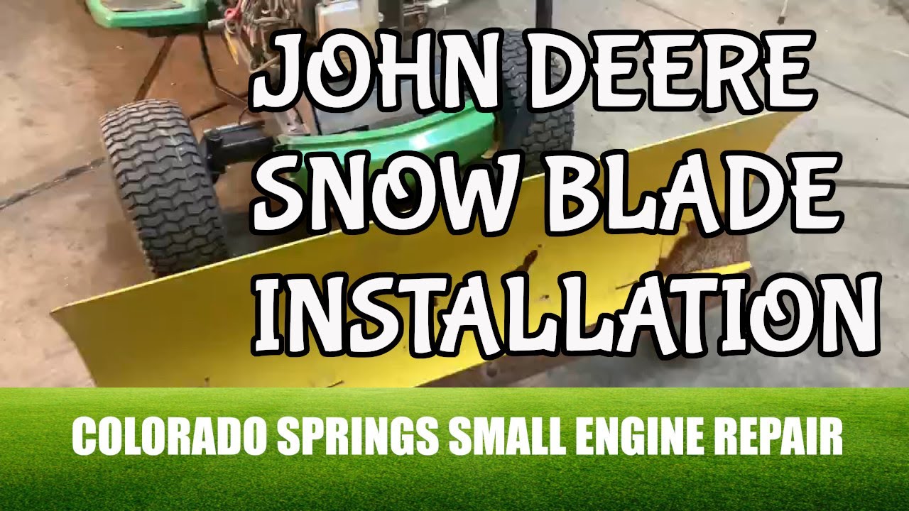 Как установить снегоуборочный отвал John Deere — ремонт мелкого двигателя