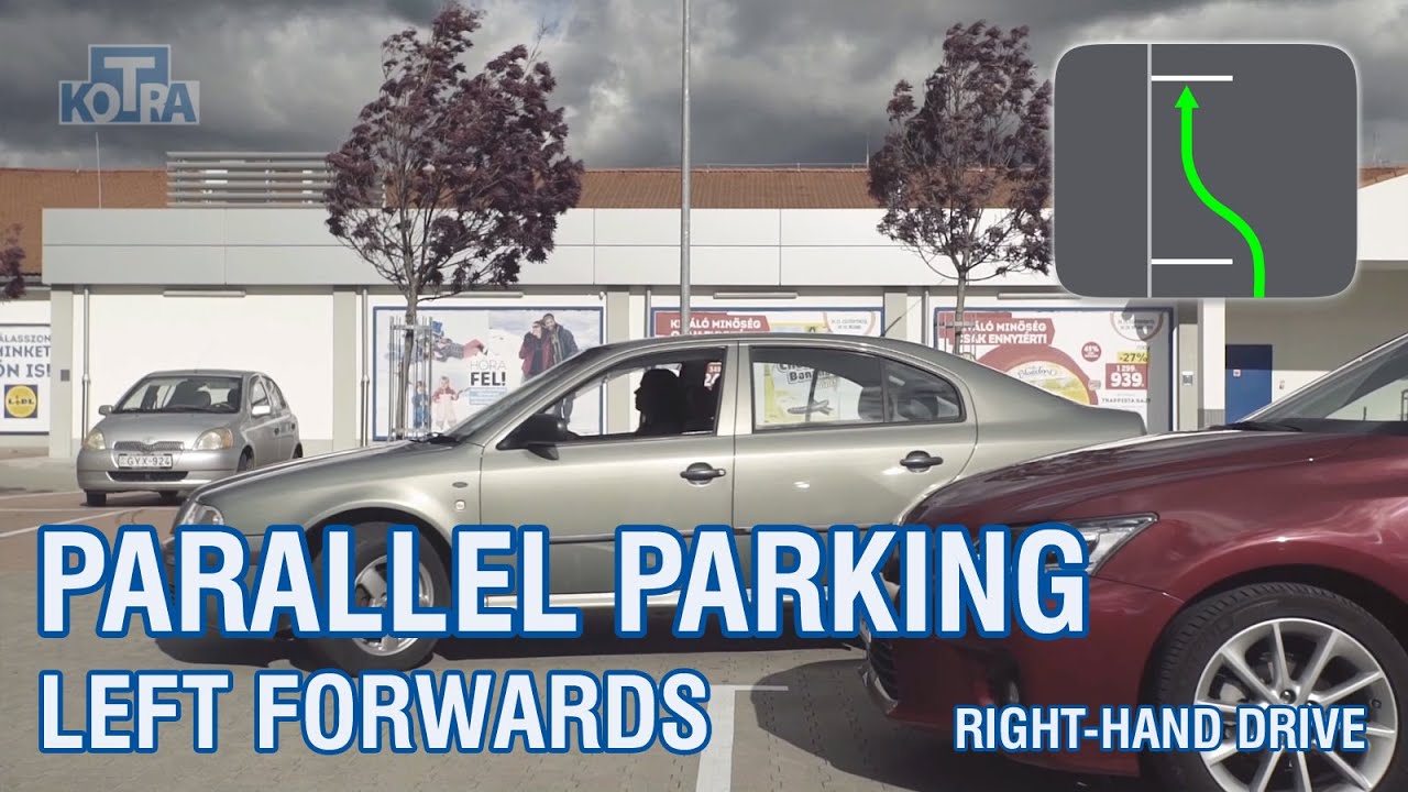 Learn to park | Parallel forward parking on the left | Right-hand drive | Lessons of maneuvering