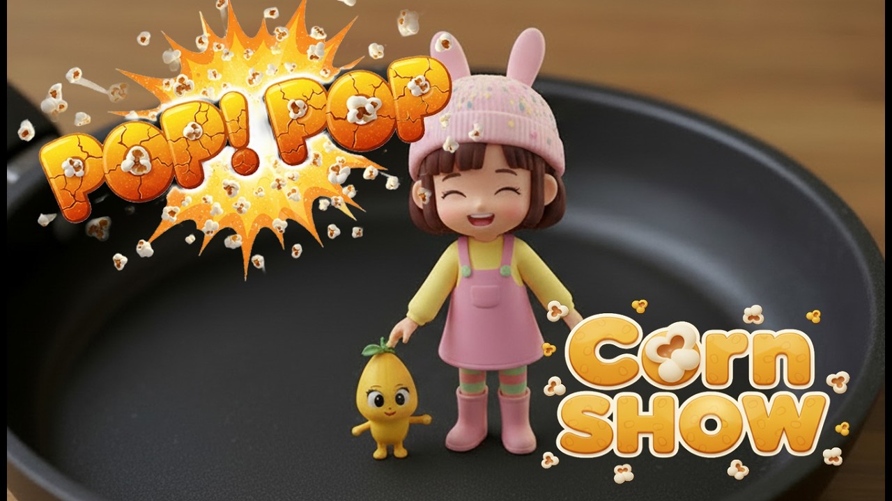 POP! POP Corn Show | Corn Family Figure Skating Jump Show | Corn Family Olympic Ice Show