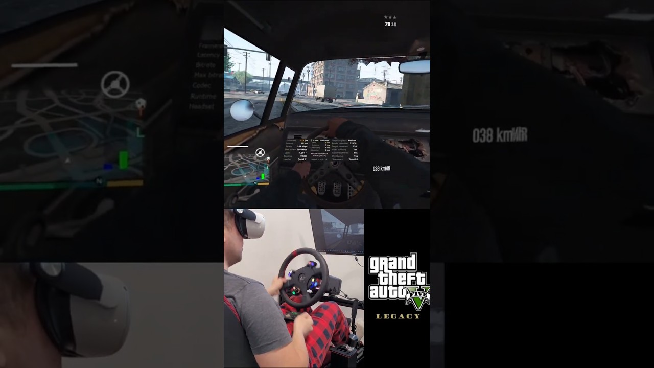 #GTA V #VR with a Direct Drive Wheel: This Is Pure #SimRacing Fun #simagic #cockpit