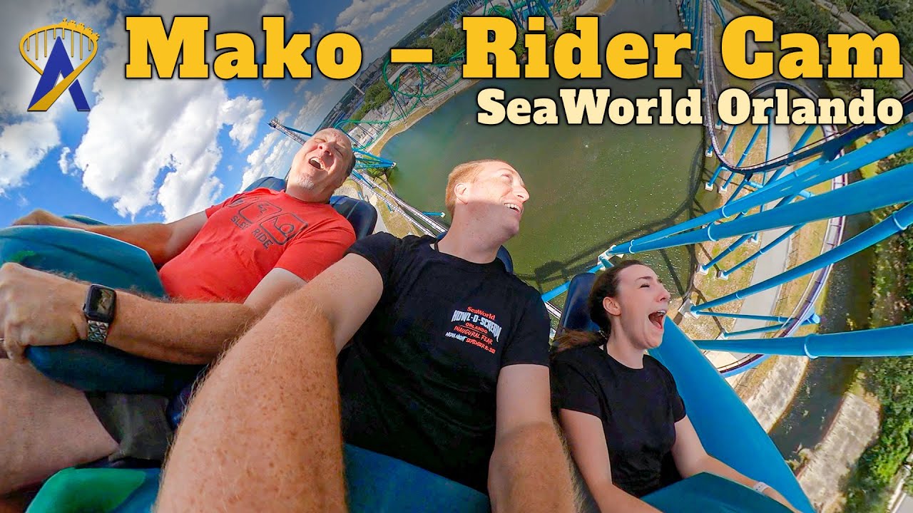 Mako Roller Coaster at SeaWorld Orlando – Rider Cam Reaction for Coaster Capital Challenge