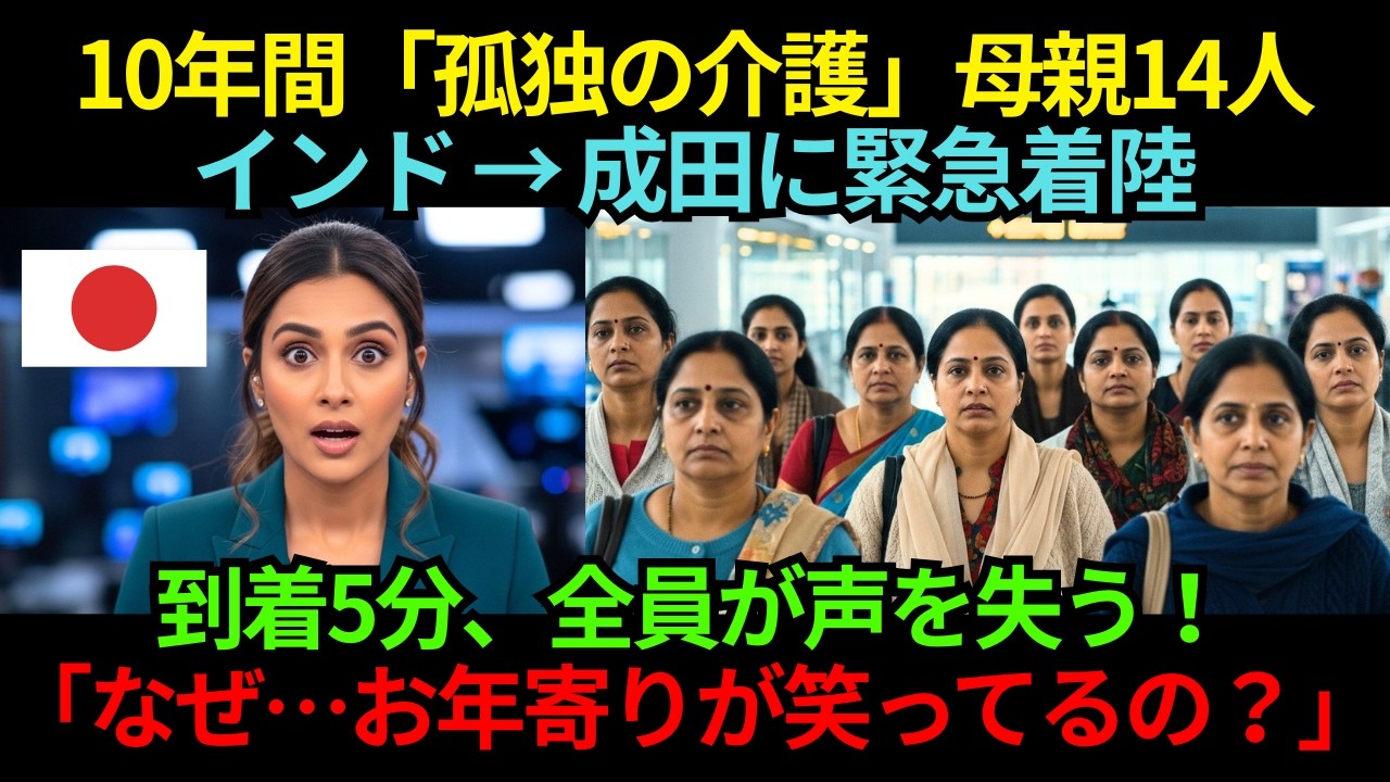 一人で寝たきりの親を介護するインドの女性14人が成田に緊急着陸…日本のデイサービスで全員が崩れ落ちた理由とは？【海外の反応】