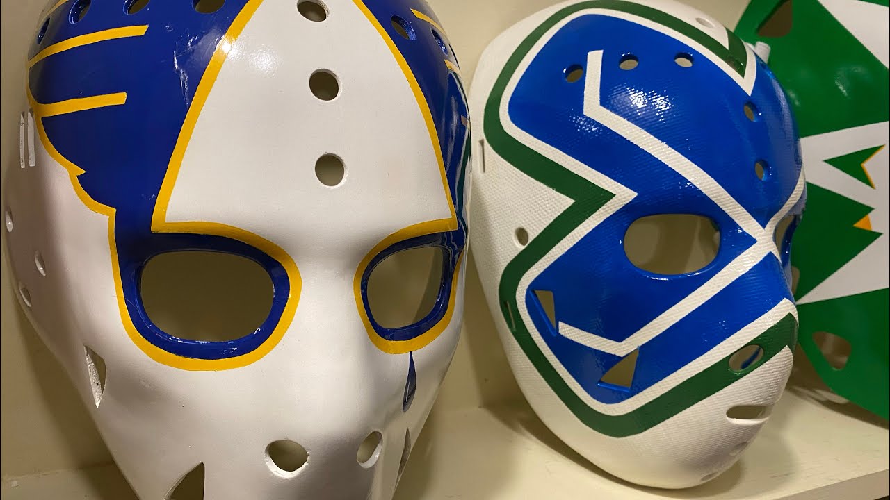 Ken Dryden, Esposito, Staniowski and Ridley vintage goalie mask replicas