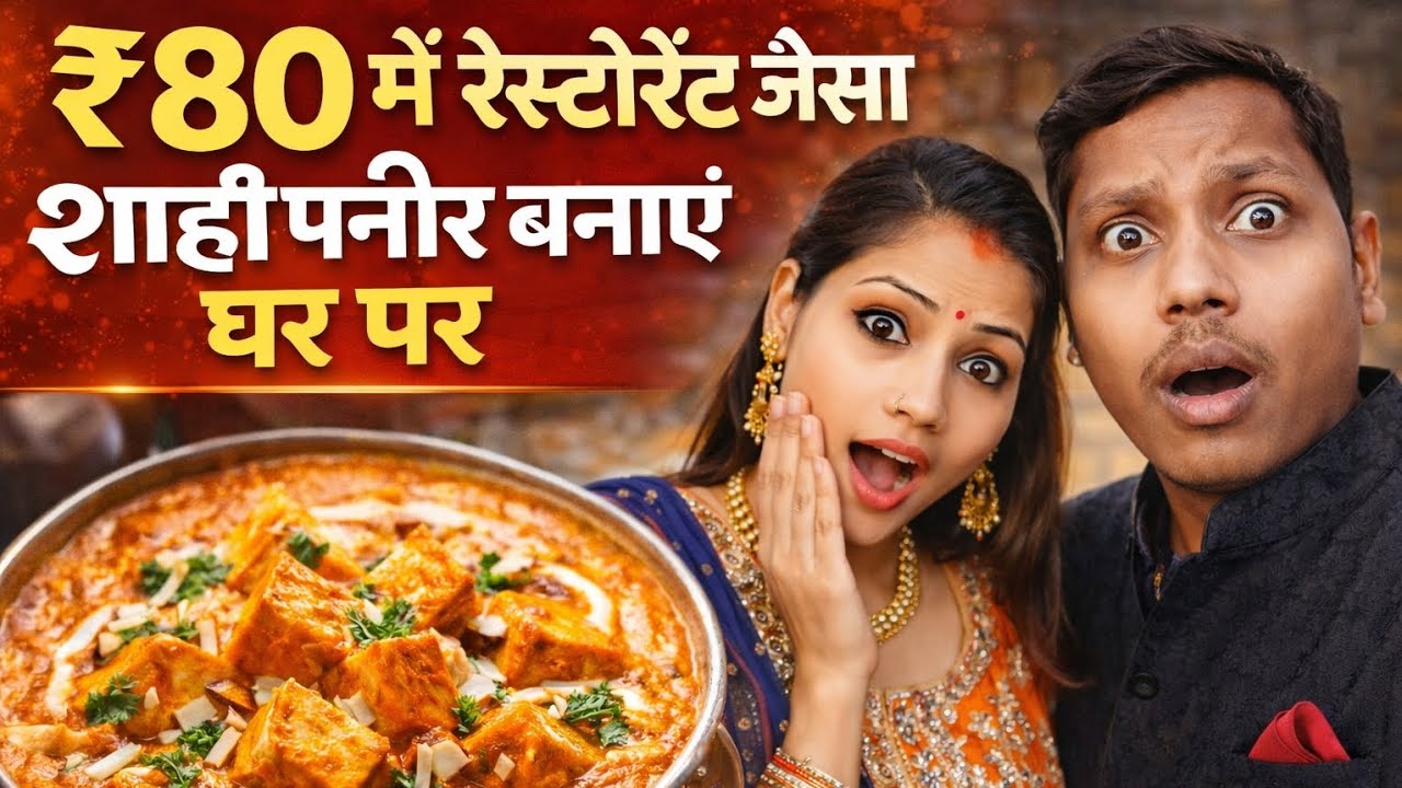 ₹80 में रेस्टोरेंट जैसा शाही पनीर 😱 | सच में इतना सस्ता? | Shahi Paneer 