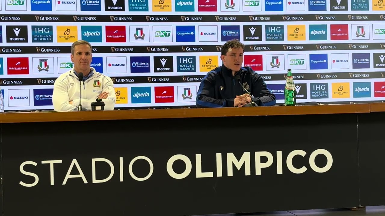 La conferenza stampa dopo la vittoria sull’Inghilterra @Federugby @SixNationsRugby 
