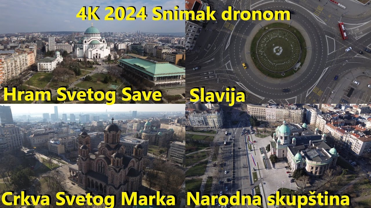 Hram Svetog Save, Crkva Svetog Marka, Slavija 4K 2024