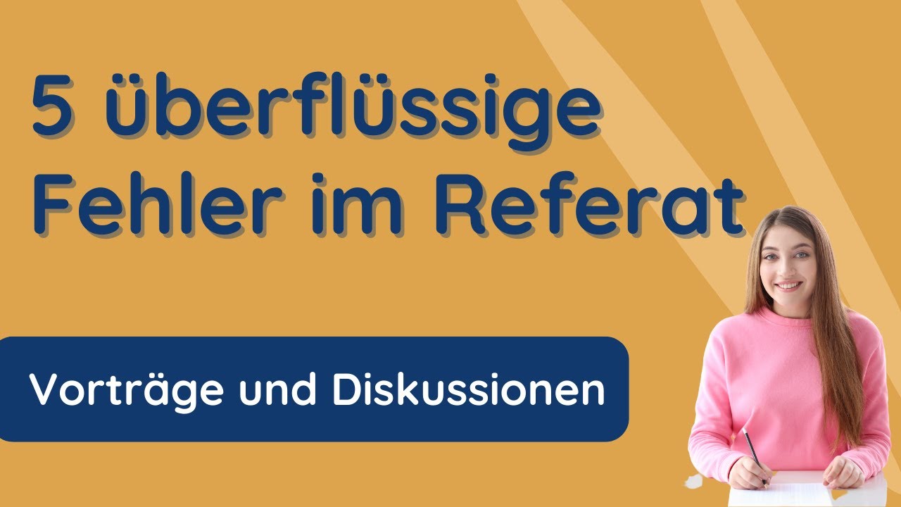 5 Fehler im Referat  ✅ oder Vortrag vermeiden