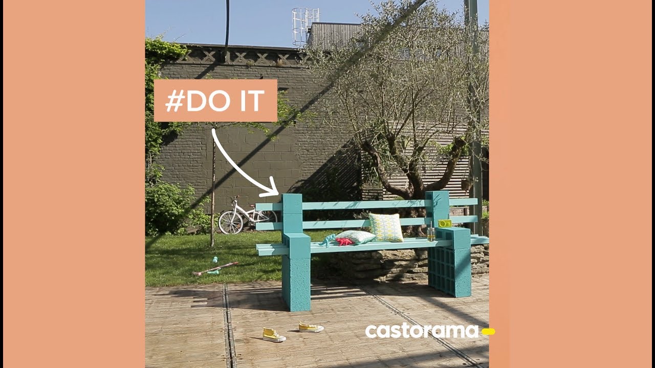 DIY : fabriquer un banc avec des parpaings - Castorama