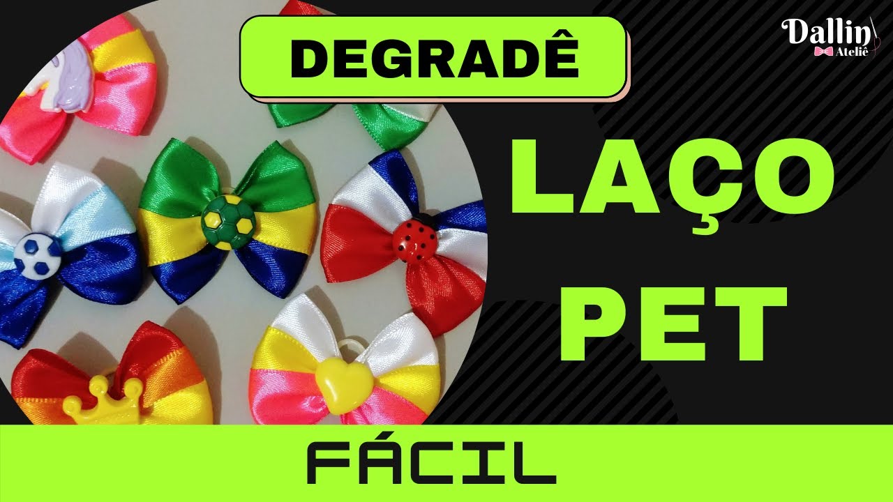Laço Pet Degradê - Diferente - (Mais Dicas)