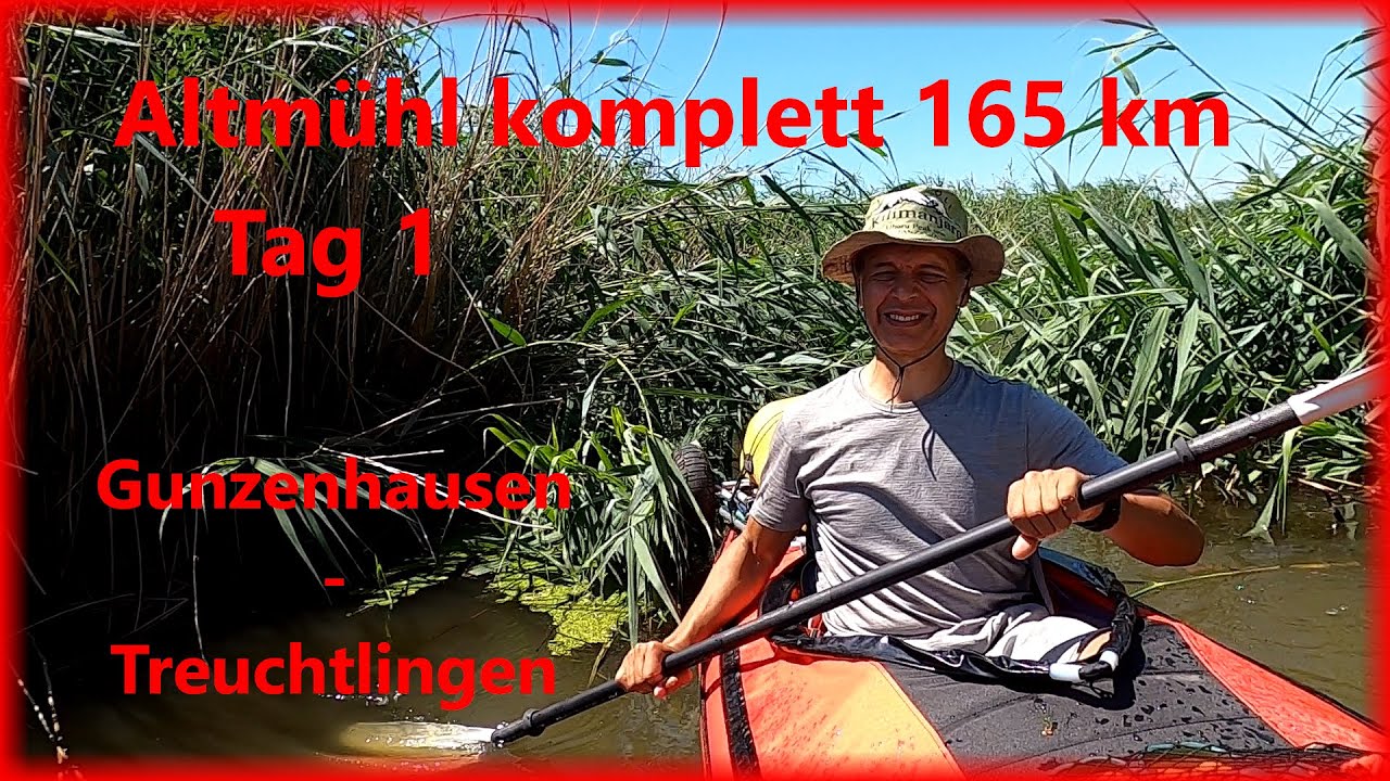 🛶 Altmühl Kajak-Tour (1) Gunzenhausen - Treuchtlingen / mühsam mit Gegenwind durch den Dschungel