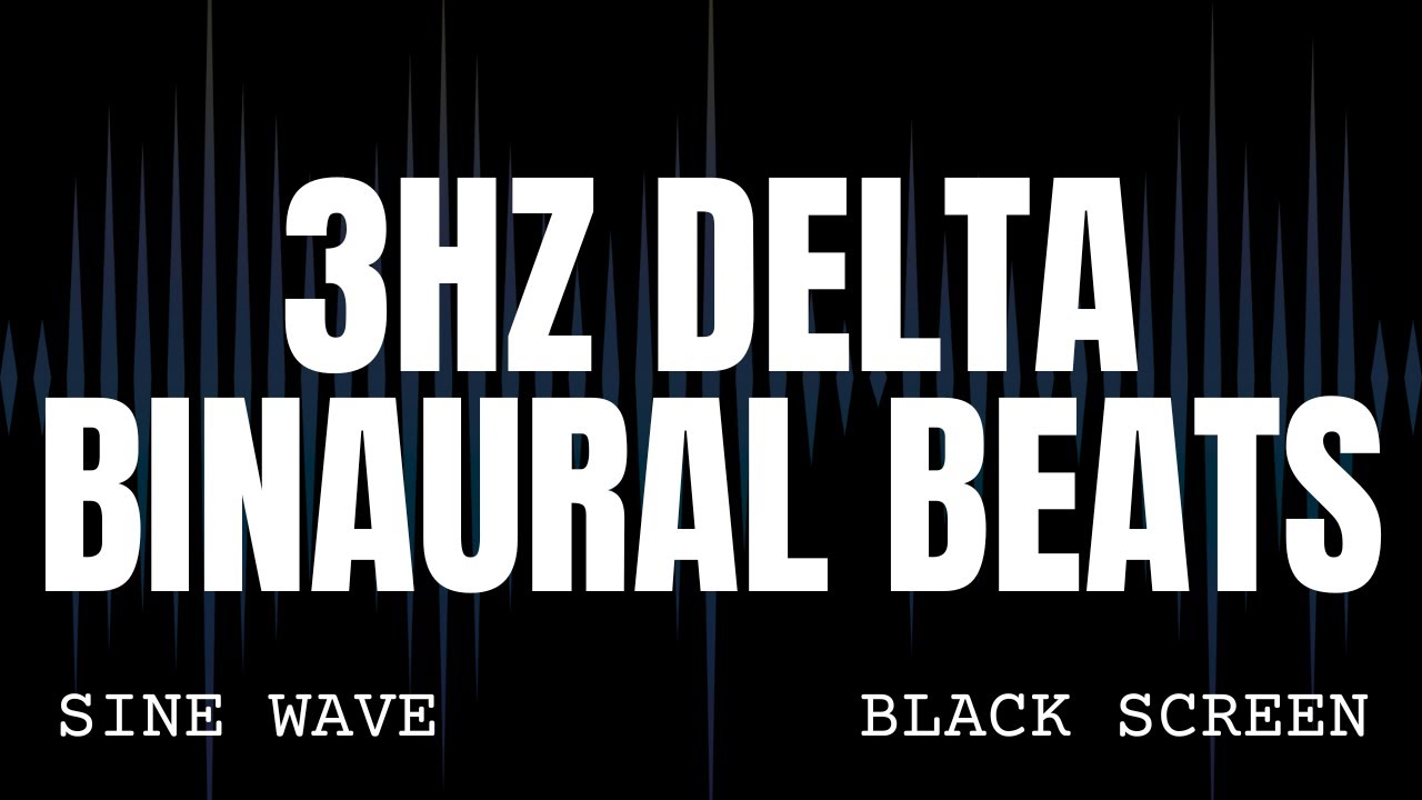 3hz Delta Binaural Beats (185-188 Hz) - Deep Sleep Frequency - 8 Hours - Black Screen