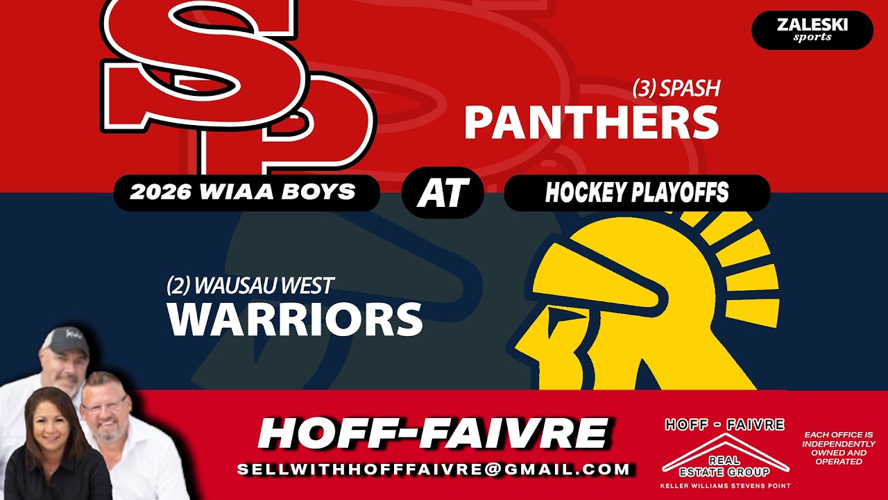 (3) SPASH at (2) Wausau West | 2026 WIAA Boys Hockey Sectional Semifinals