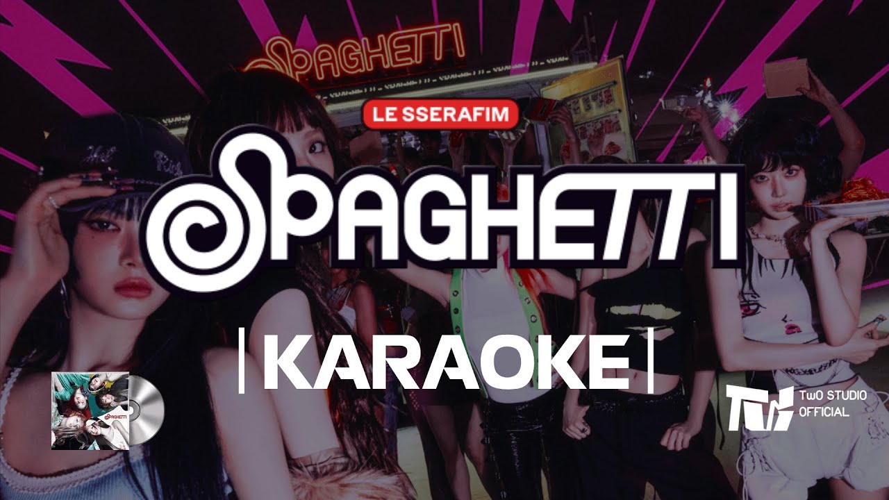 | KARAOKE | 'SPAGHETTI (feat. j-hope of BTS)' - LE SSERAFIM  (르세라핌). Easy Lyrics ENG - KOR.