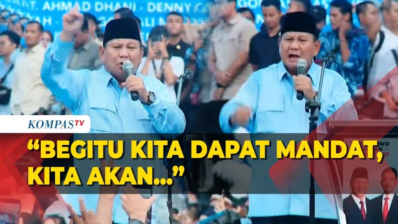 [FULL] Pidato Prabowo Kampanye di Sidoarjo, Sempat Izin ke Kiai untuk Joget