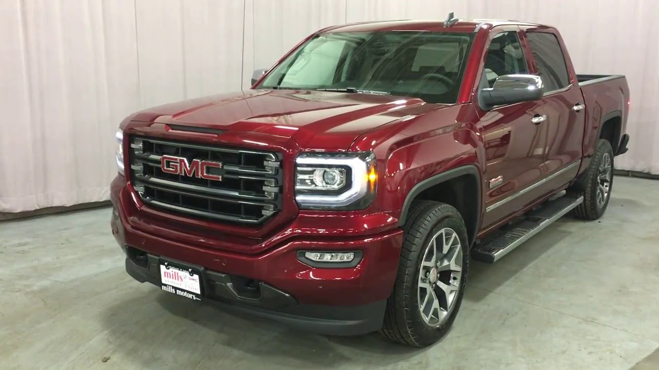 2016 GMC Sierra 1500 SLT Crew Cab 4WD Red Mills Motors Buick GMC Oshawa ON Stock# 160832