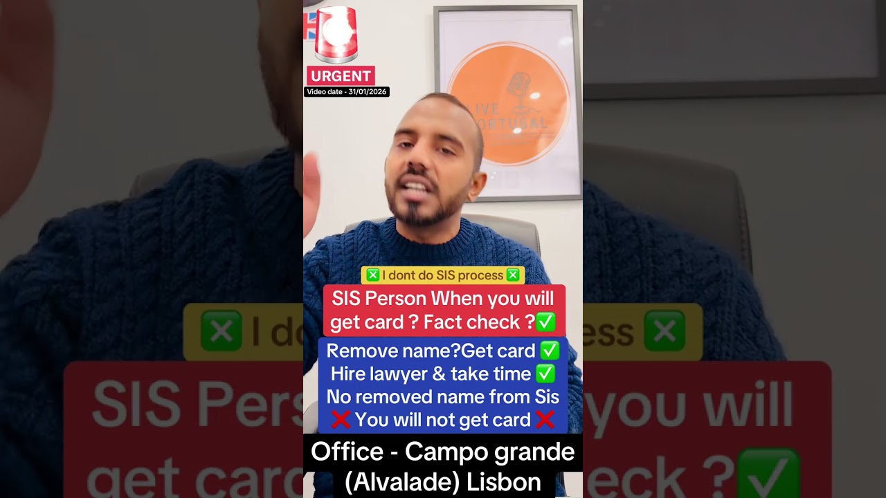 SIS Person When you will get card ? Fact check ?✅ ®Live Portugal By Harry | Advocate Harry |Portugal