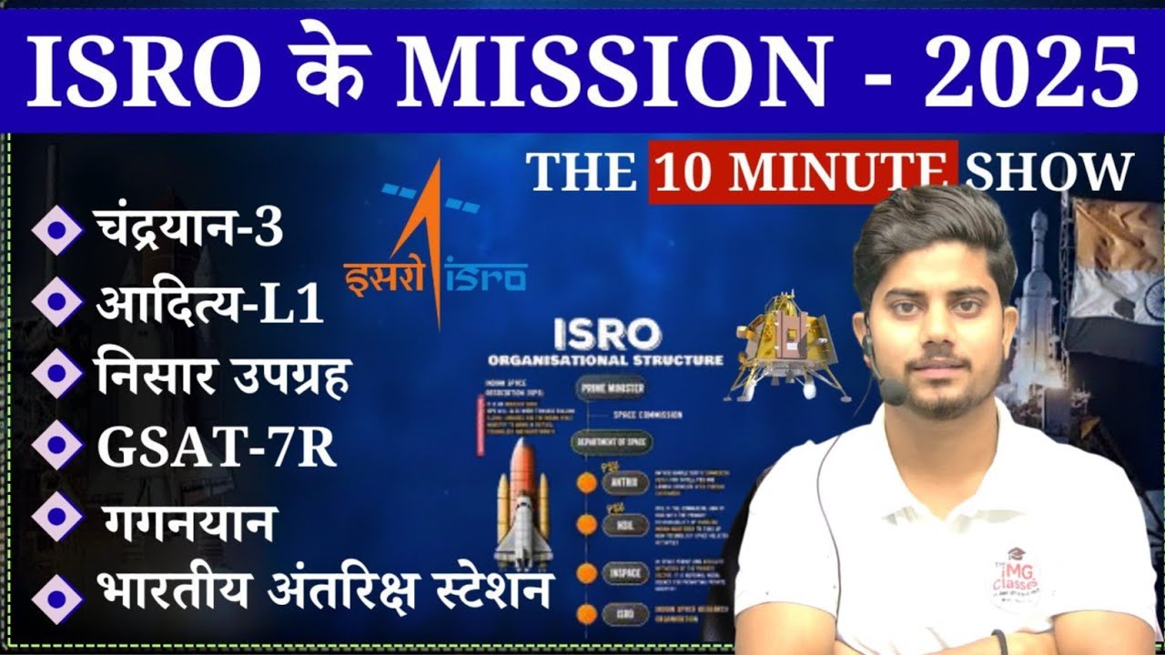 Space Current Affairs 2025 | ISRO Space Mission 2025 । For SSC, DELHI POLICE, UP SI, LEKHPAL, MP SI