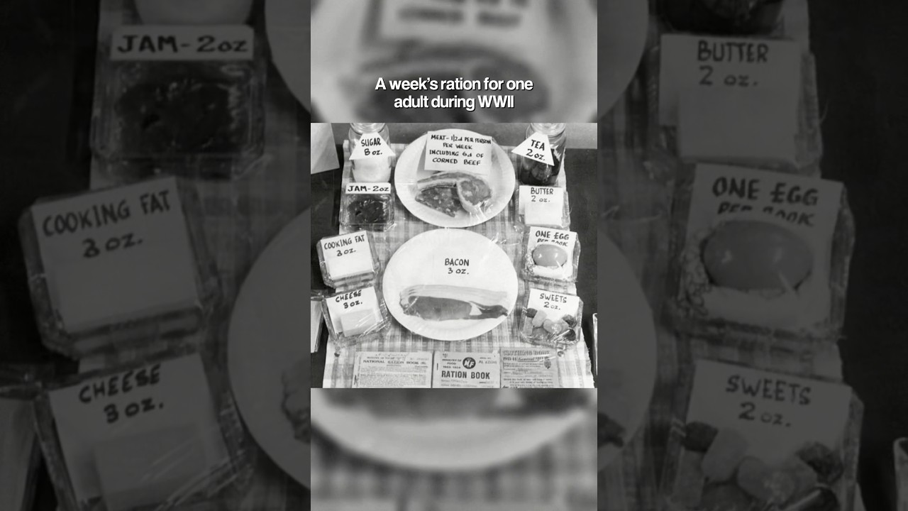 This was an adults weekly food ration in World War 2&hellip;
