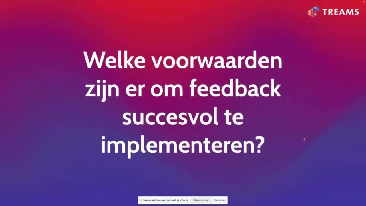Feedback masterclass: hoe je feedback laat werken in je organisatie | Treams