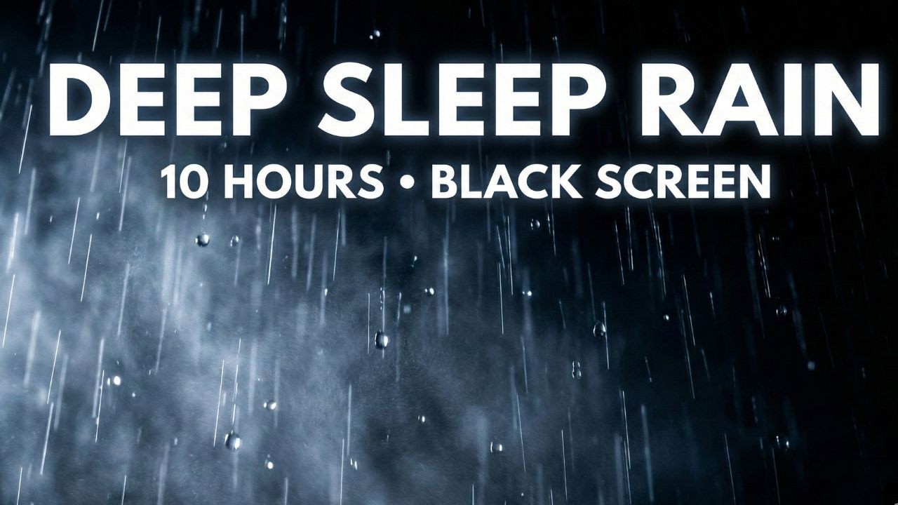 Deep Sleep Rain 10 Hours 🌧️ Black Screen | Pure Rain Sounds for Sleeping
