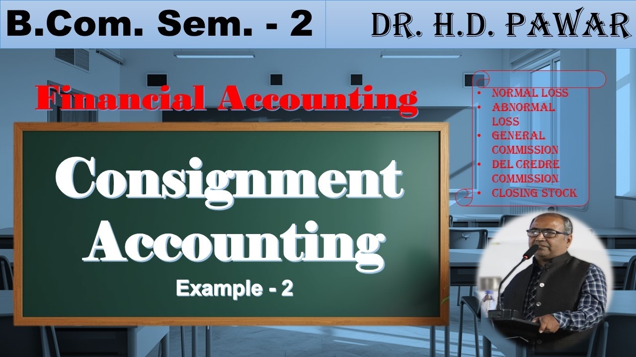 Consignment Accounts | Practical example 2