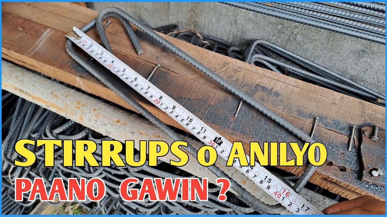 PAANO GUMAWA NG STIRRUPS O ANILYO