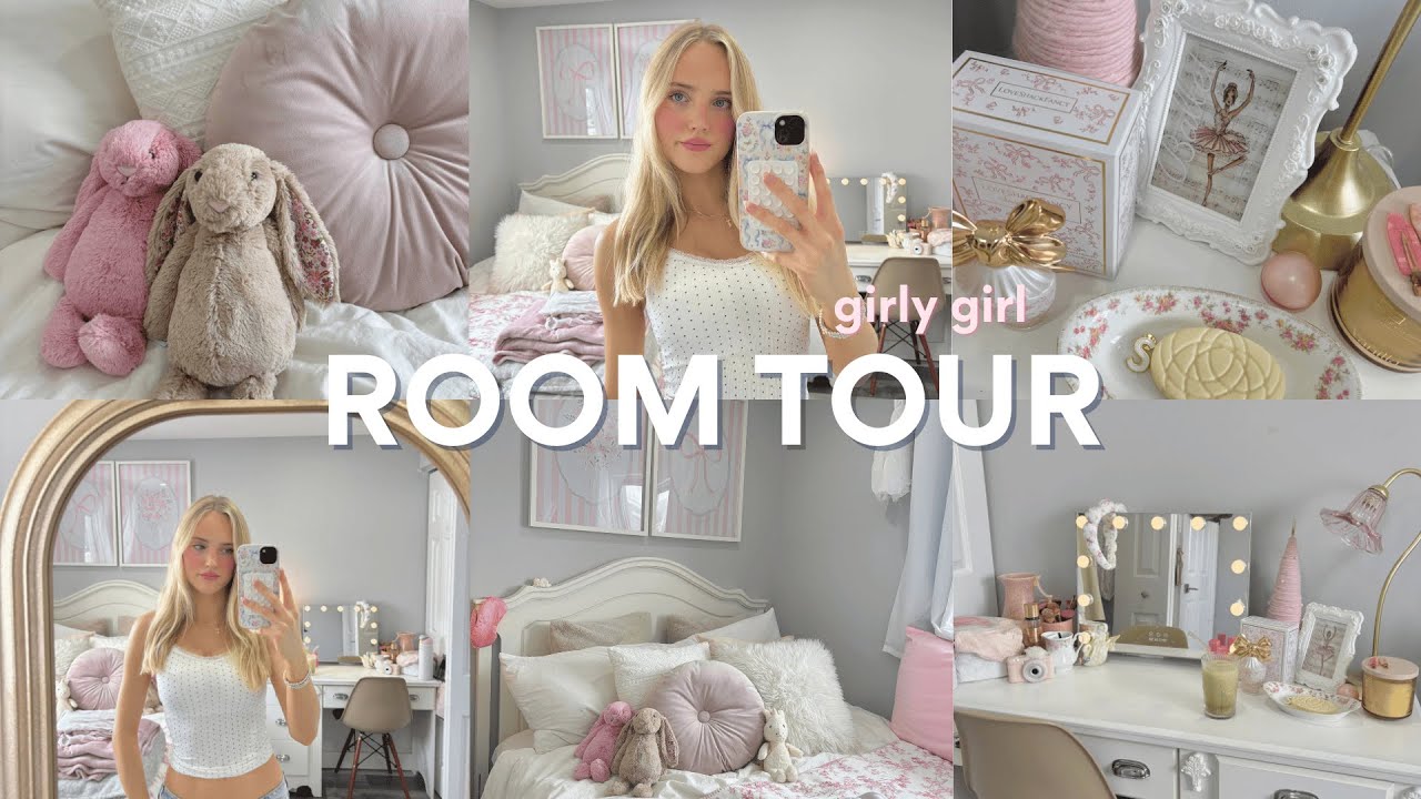 ROOM TOUR | shabby chic, coquette girly room *official tour* 🎀🪞🩰🦢