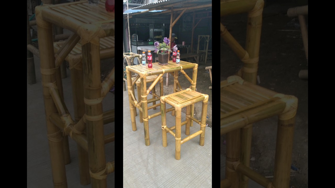 kursi cafe bambu